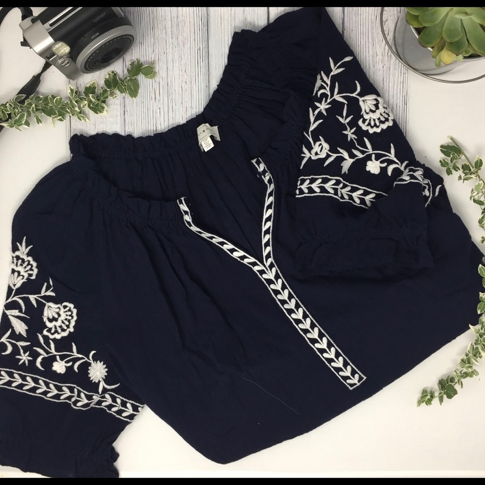 Lucky Brand Navy Blue Blouse